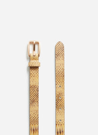 Ceinture à imprimé en cuir - Blé