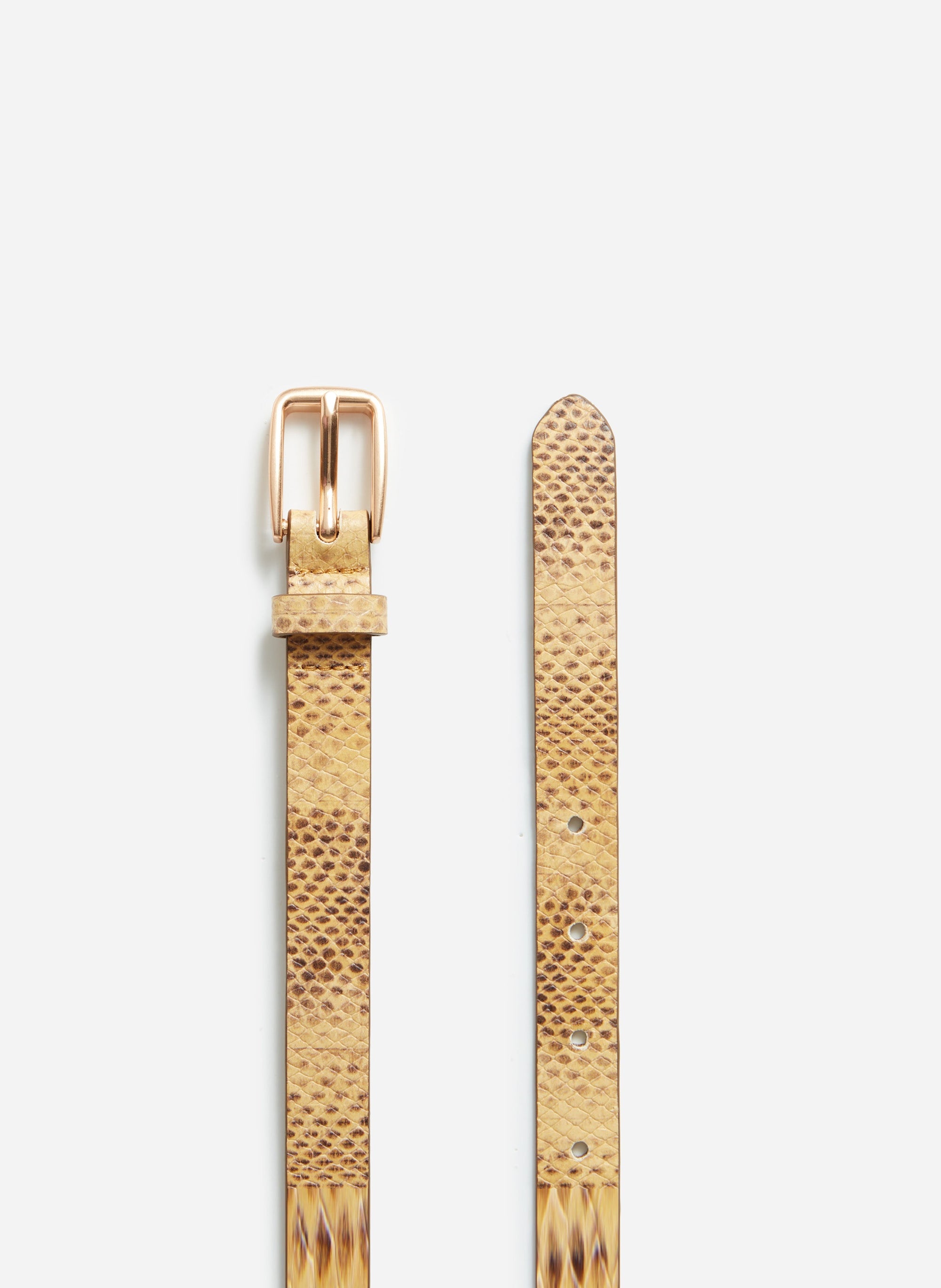 Ceinture à imprimé en cuir - Blé