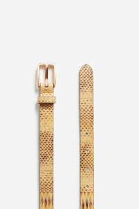 20mm printed leather belt - Blé