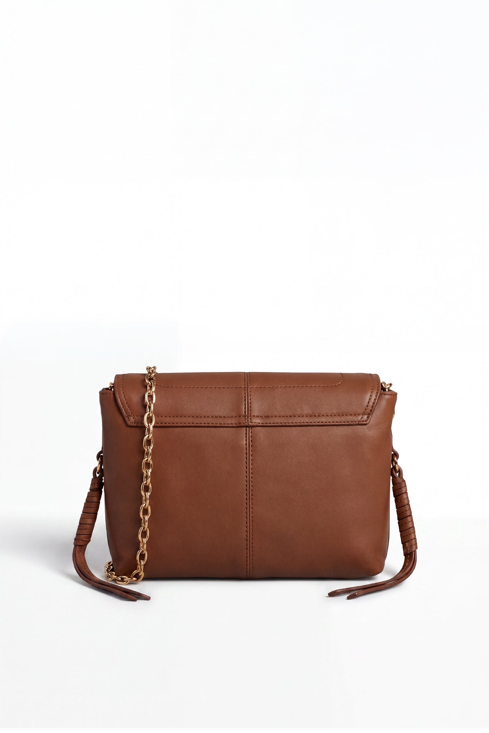 Othilia leather flap bag - Biscuit