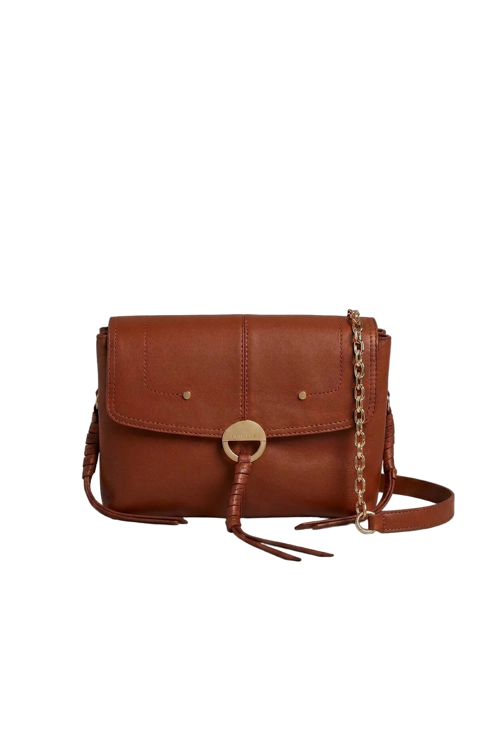 Sac à rabat Othilia en cuir - Rouille