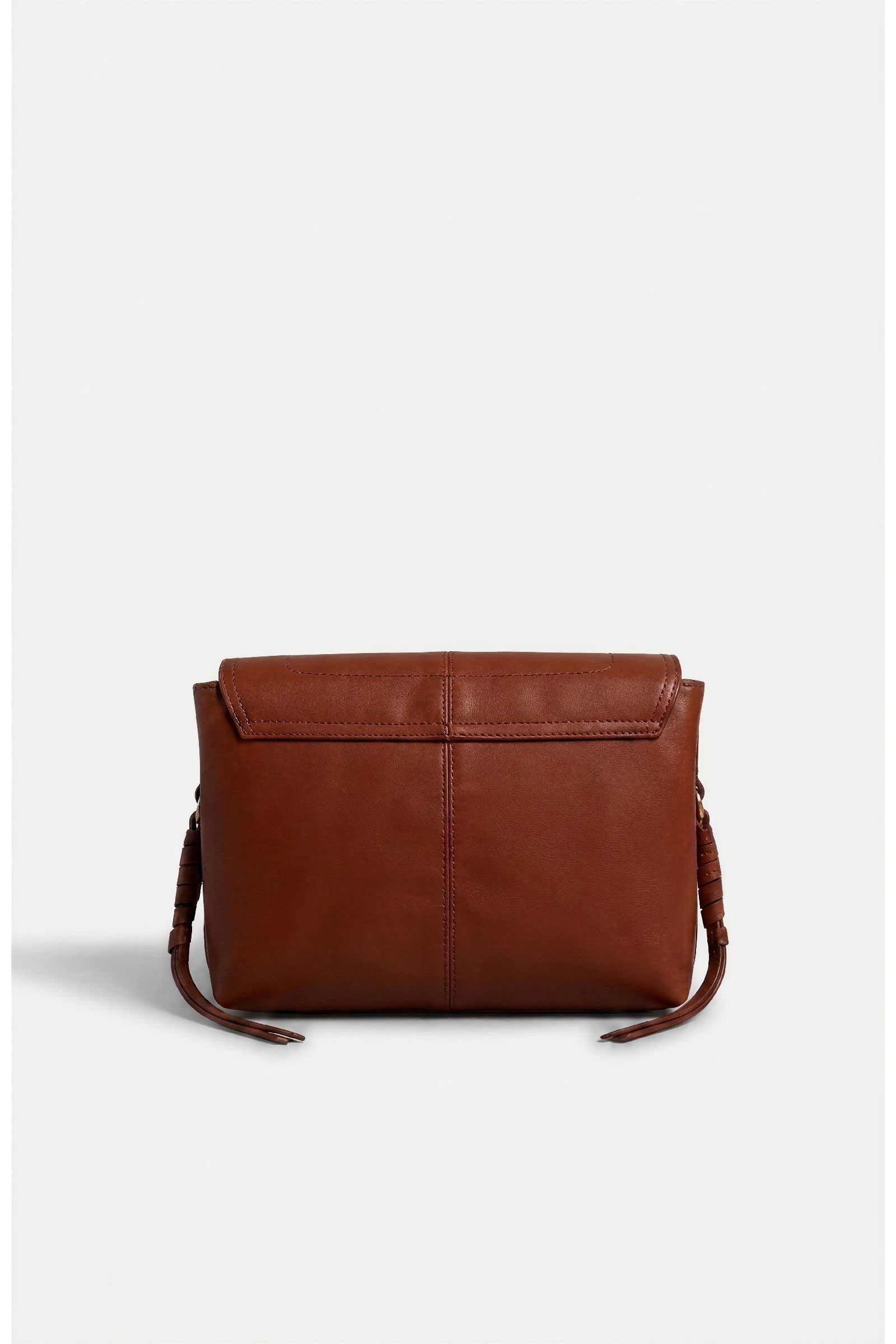 Sac à rabat Othilia en cuir - Rouille