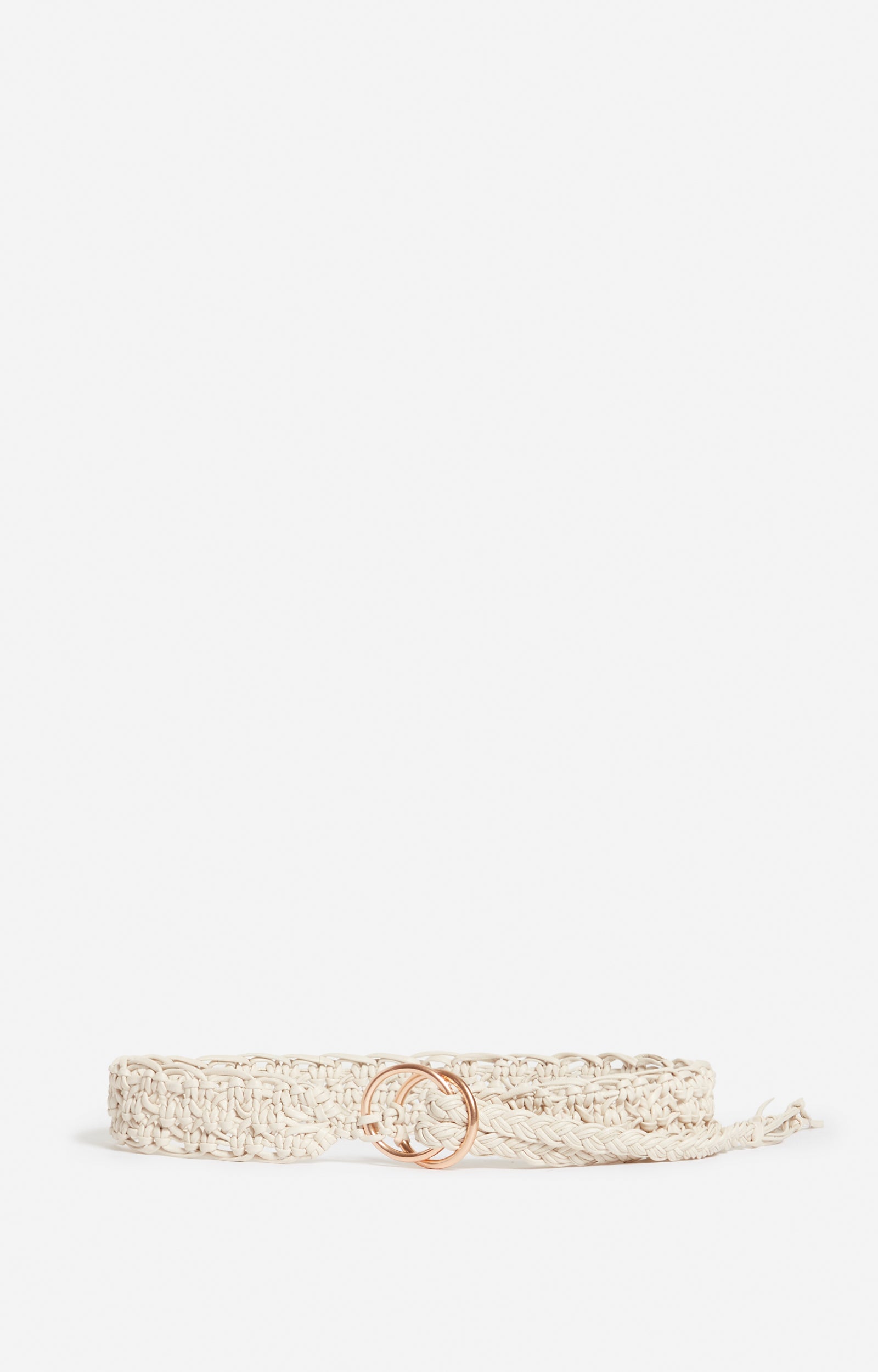 Ceinture Ecru En Cuir 45MM