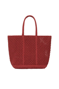 Cabas L en maille tressée - Terracota