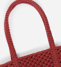 Cabas L en maille tressée - Terracota