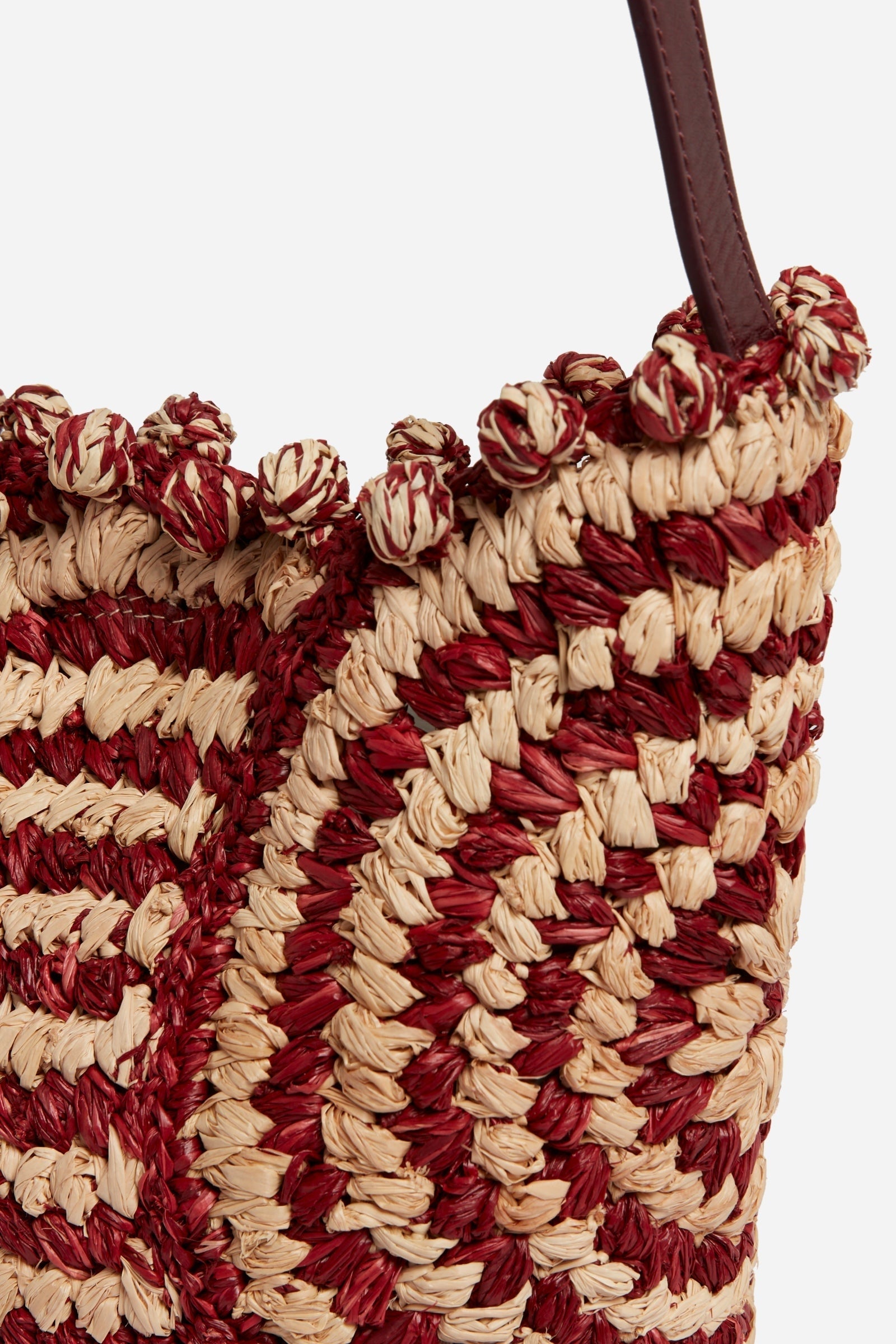 Raffia basket - Bordeaux