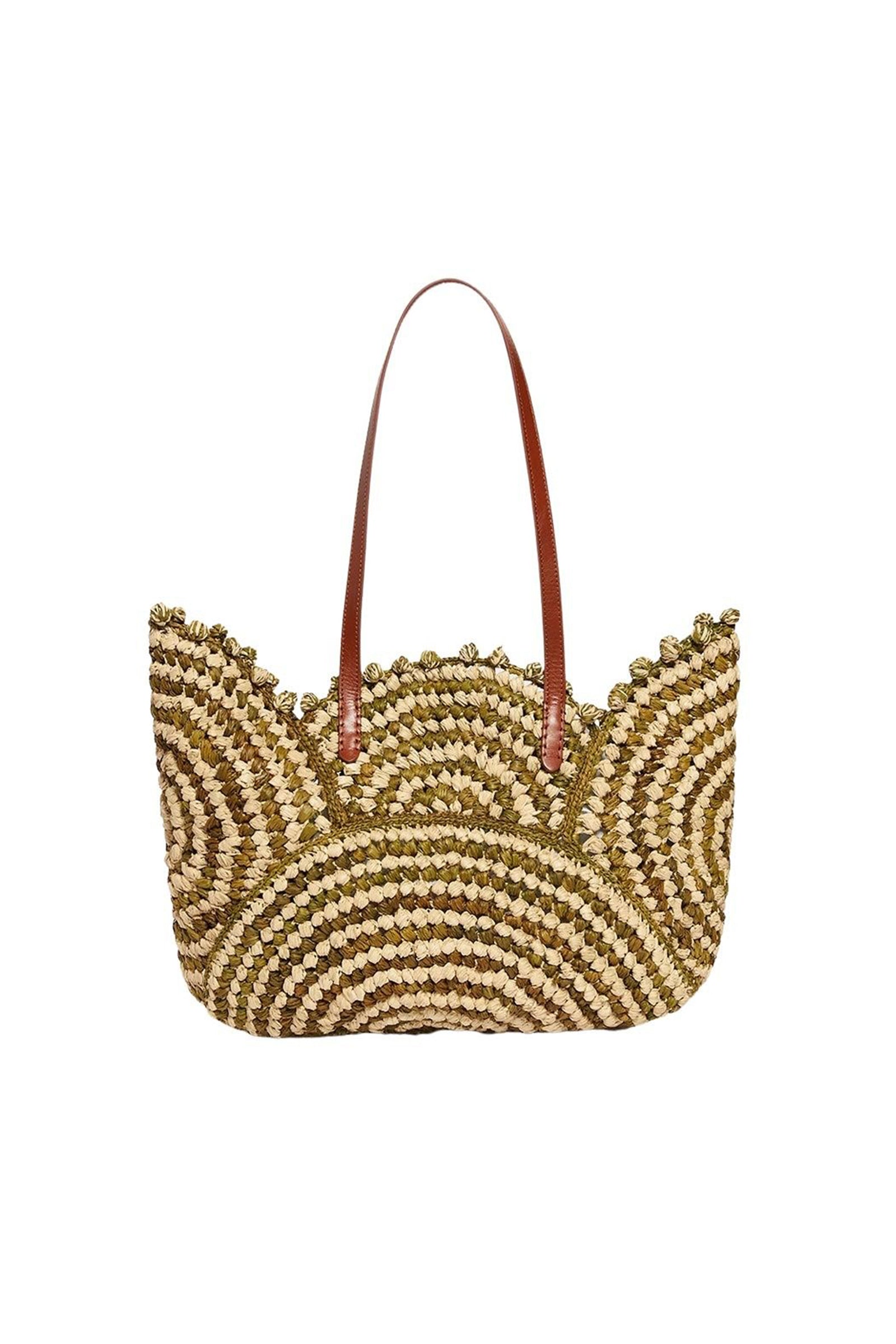 Panier en raphia - Vert