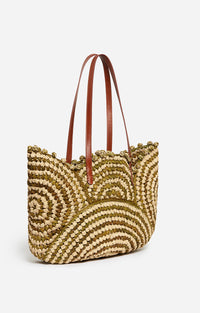 Panier en raphia - Vert