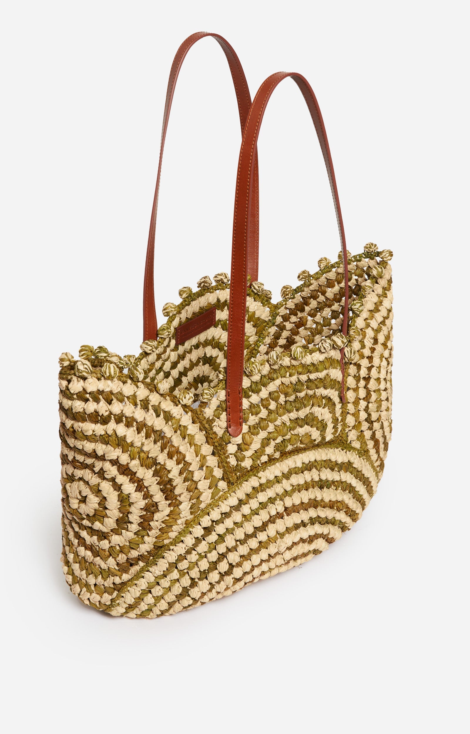 Panier en raphia - Vert