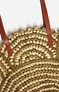 Panier en raphia - Vert