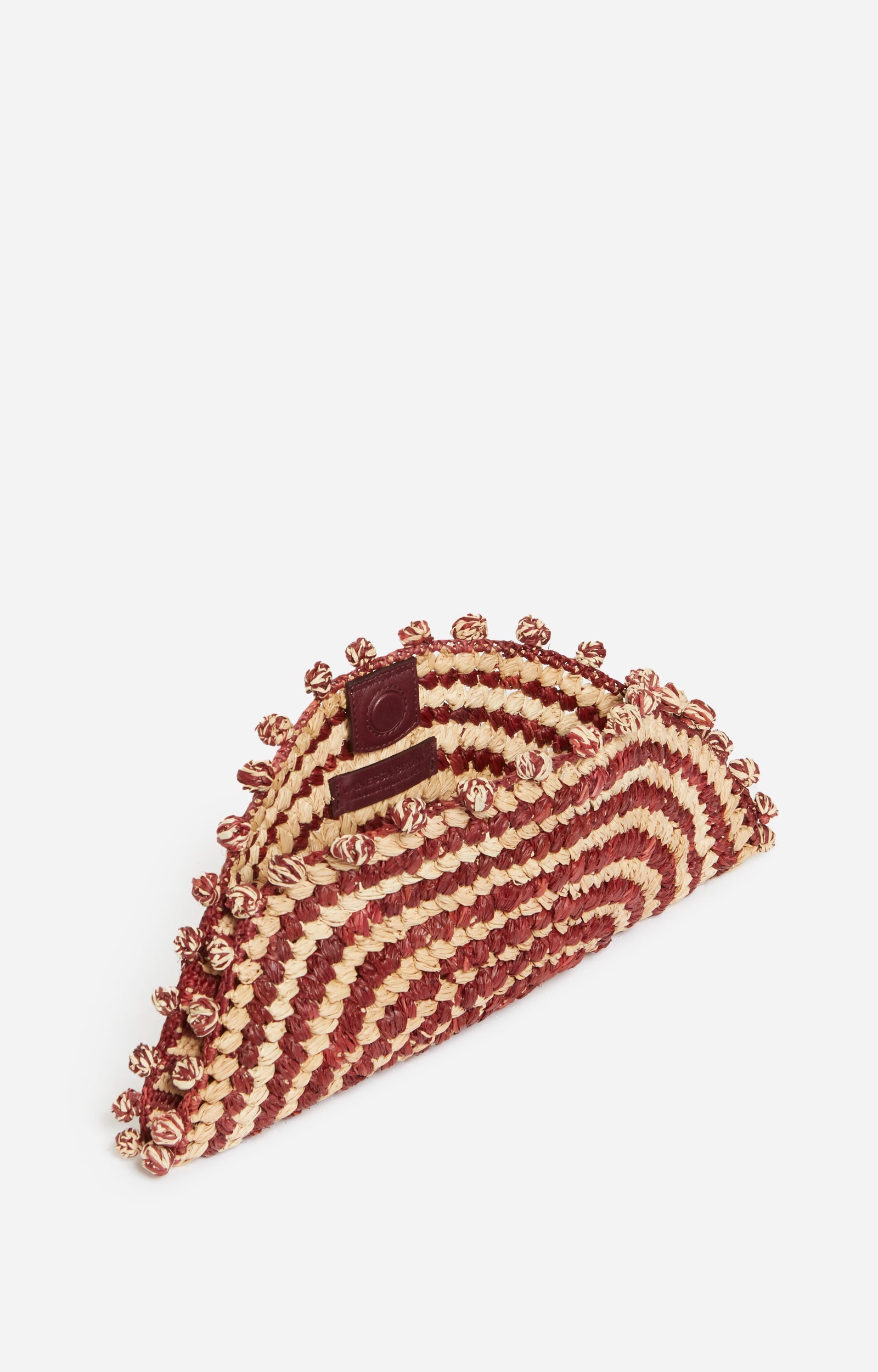 Pochette en raphia - Bordeaux