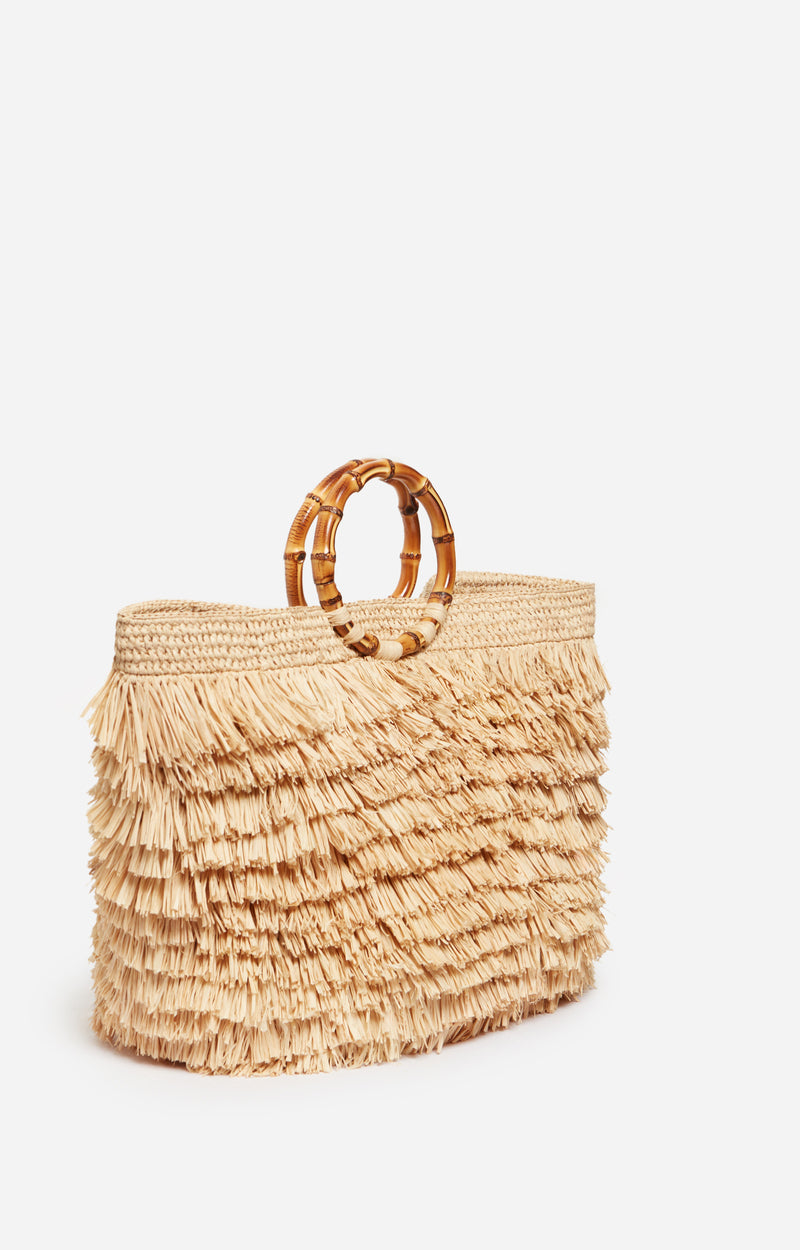 Panier Deia en raphia - Naturel