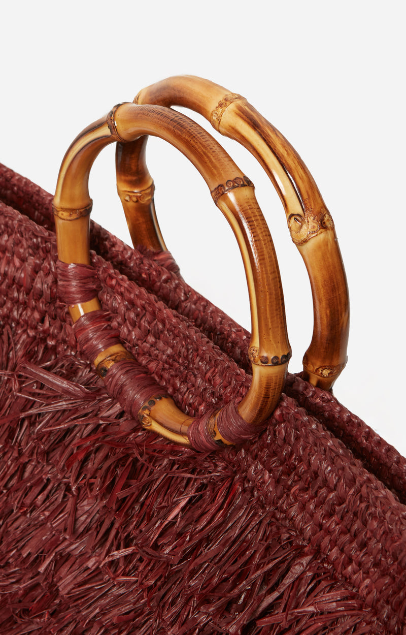 Panier Deia en raphia - Bordeaux