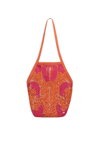 Sac Filet ajouré - Multicolore & Orange