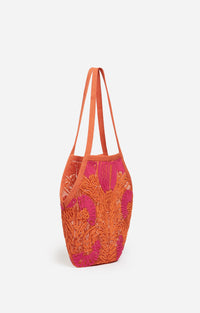 Sac Filet ajouré - Multicolore & Orange