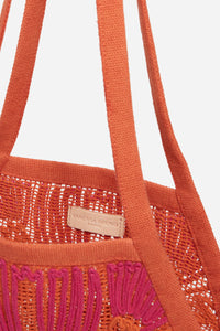 Openwork mesh bag - Multicolored & Orange