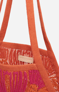 Sac Filet ajouré - Multicolore & Orange