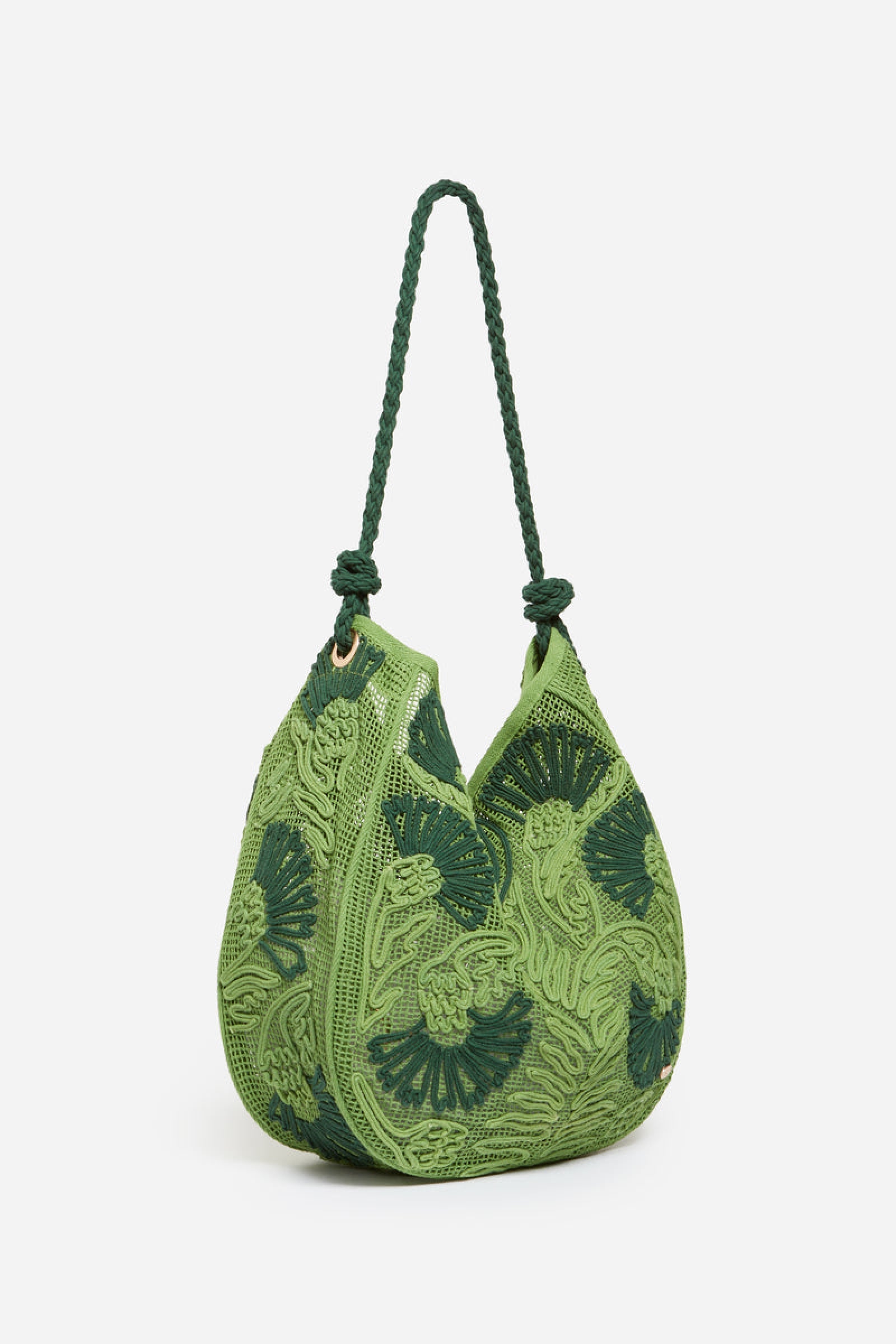 Sac Hobo en coton - Vert