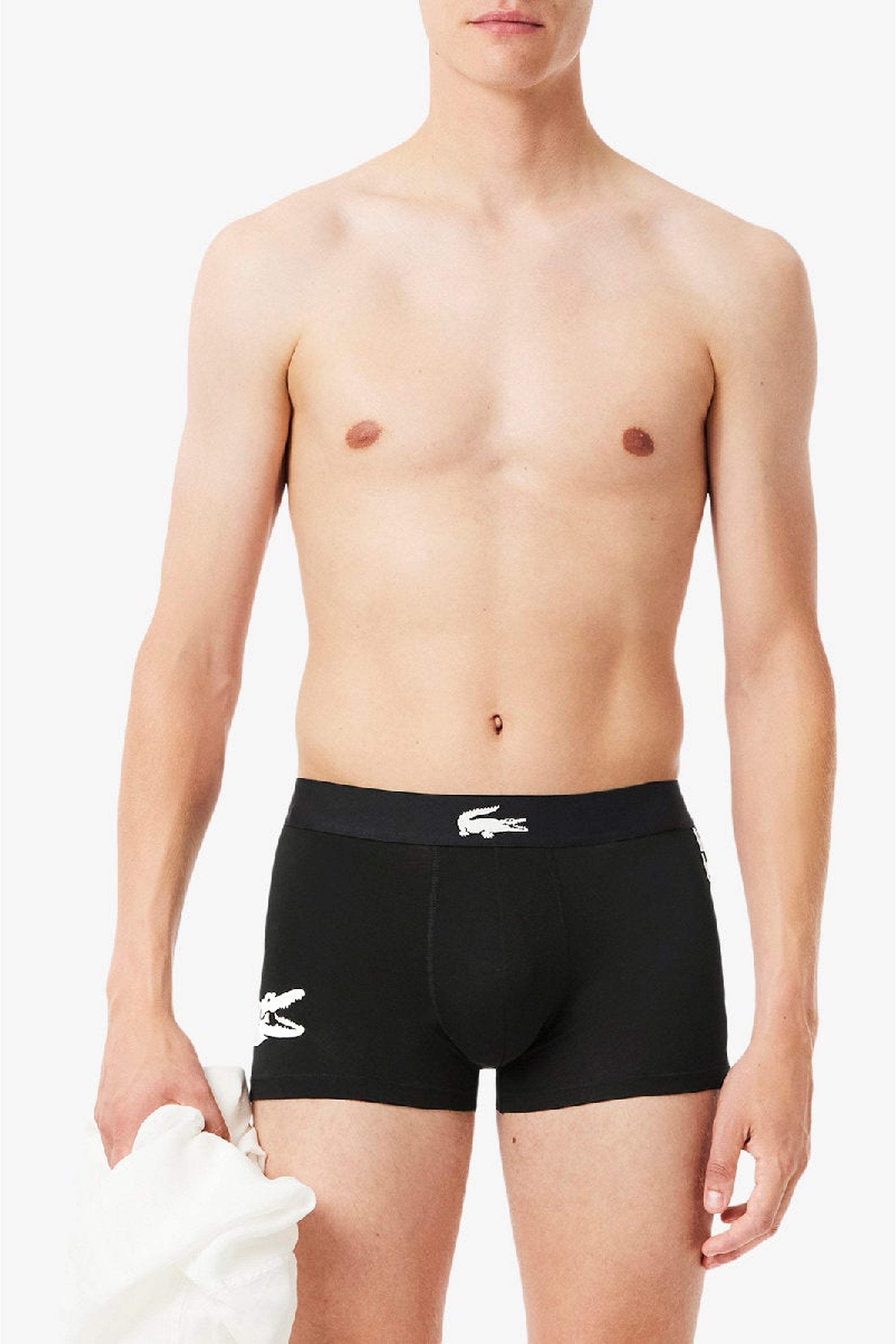 Lot de 3 boxers courts stretch - Noir & Blanc