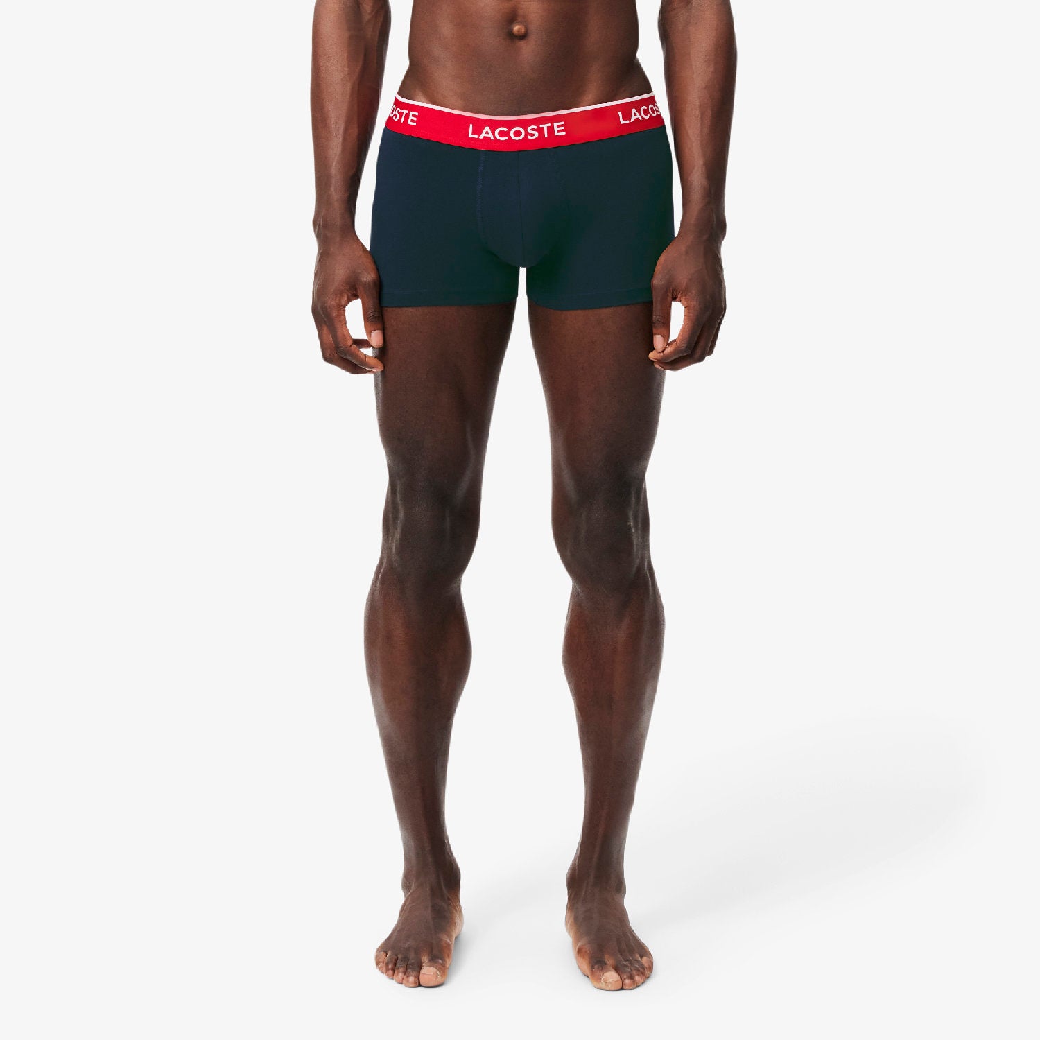 Lot de 3 boxers courts stretch - Marine & Vert Rouge