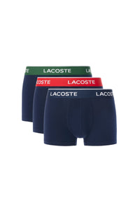 Lot de 3 boxers courts stretch - Marine & Vert Rouge
