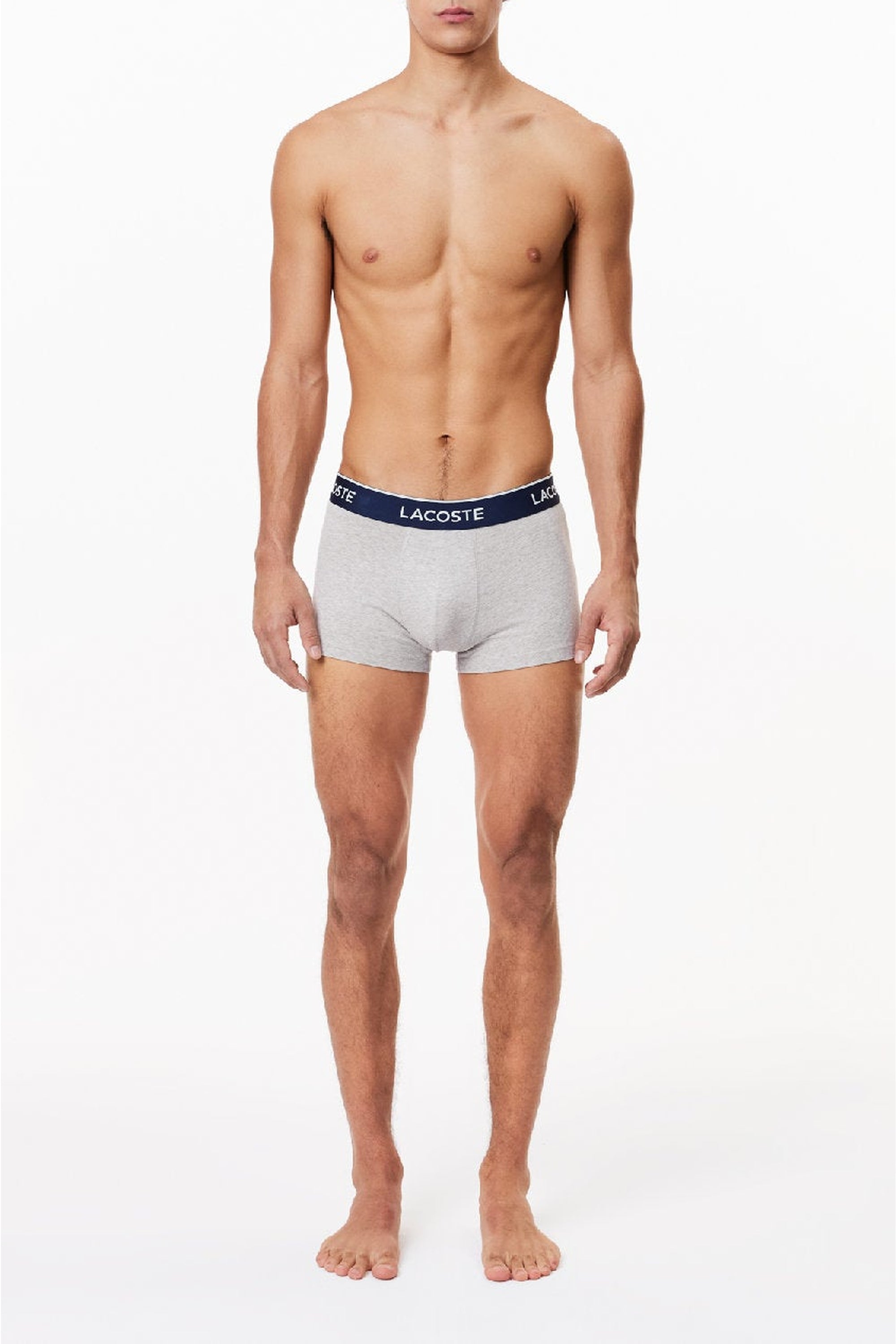 Lot de 3 boxers courts stretch - Argent Chiné