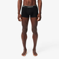 Set of 3 short stretch boxer shorts - Black & White