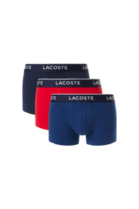 Lot de 3 boxers courts stretch - Marine & Rouge