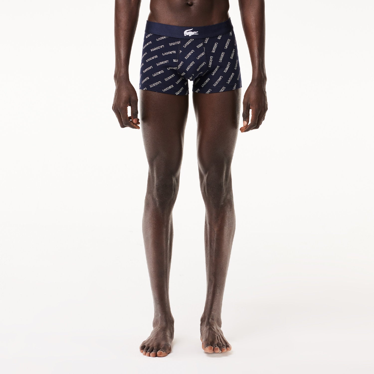 Lot de 3 boxers courts stretch - Marine & Blanc Argent