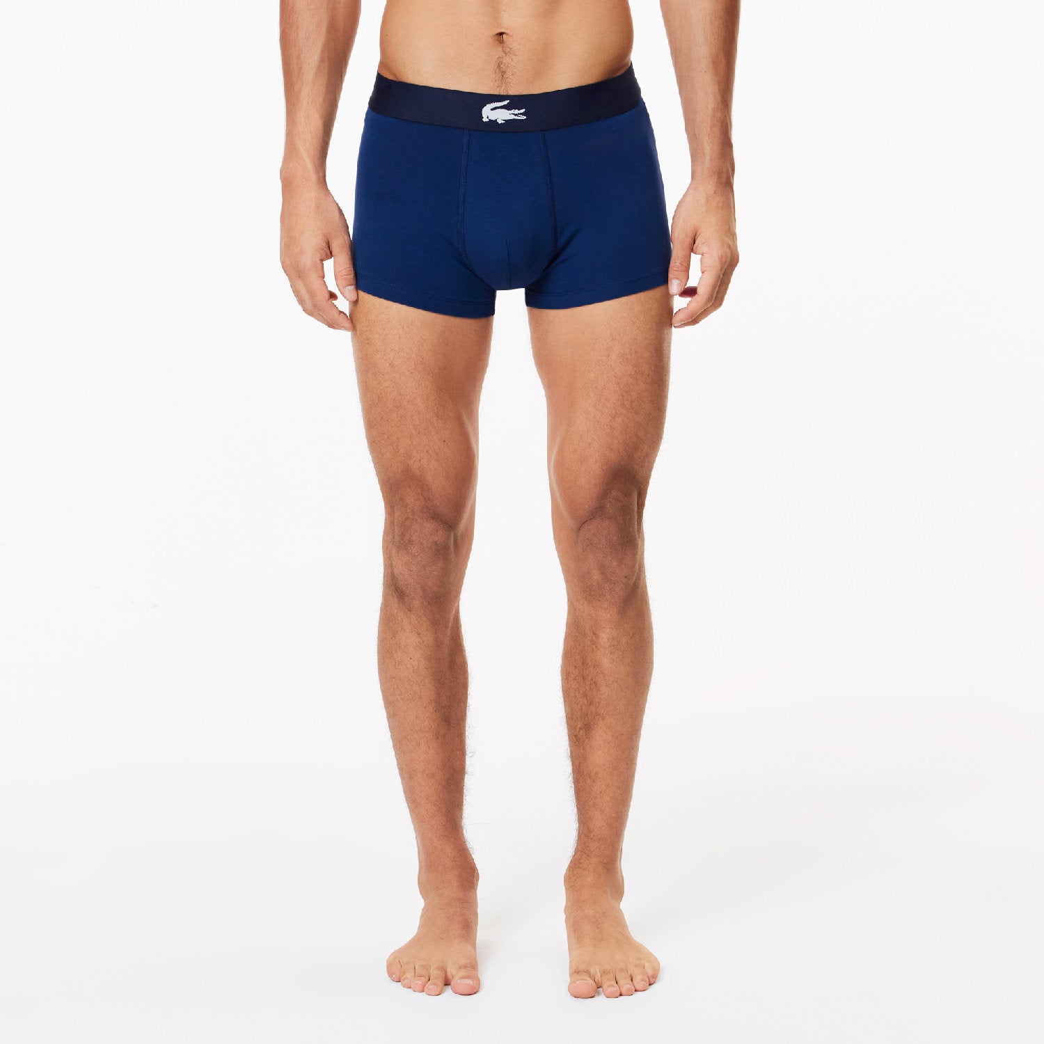 Lot de 3 boxers courts stretch - Marine & Blanc Argent