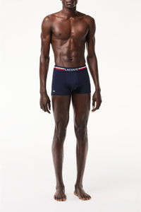 Lot de 3 boxers courts avec ceinture - Marine & Argent