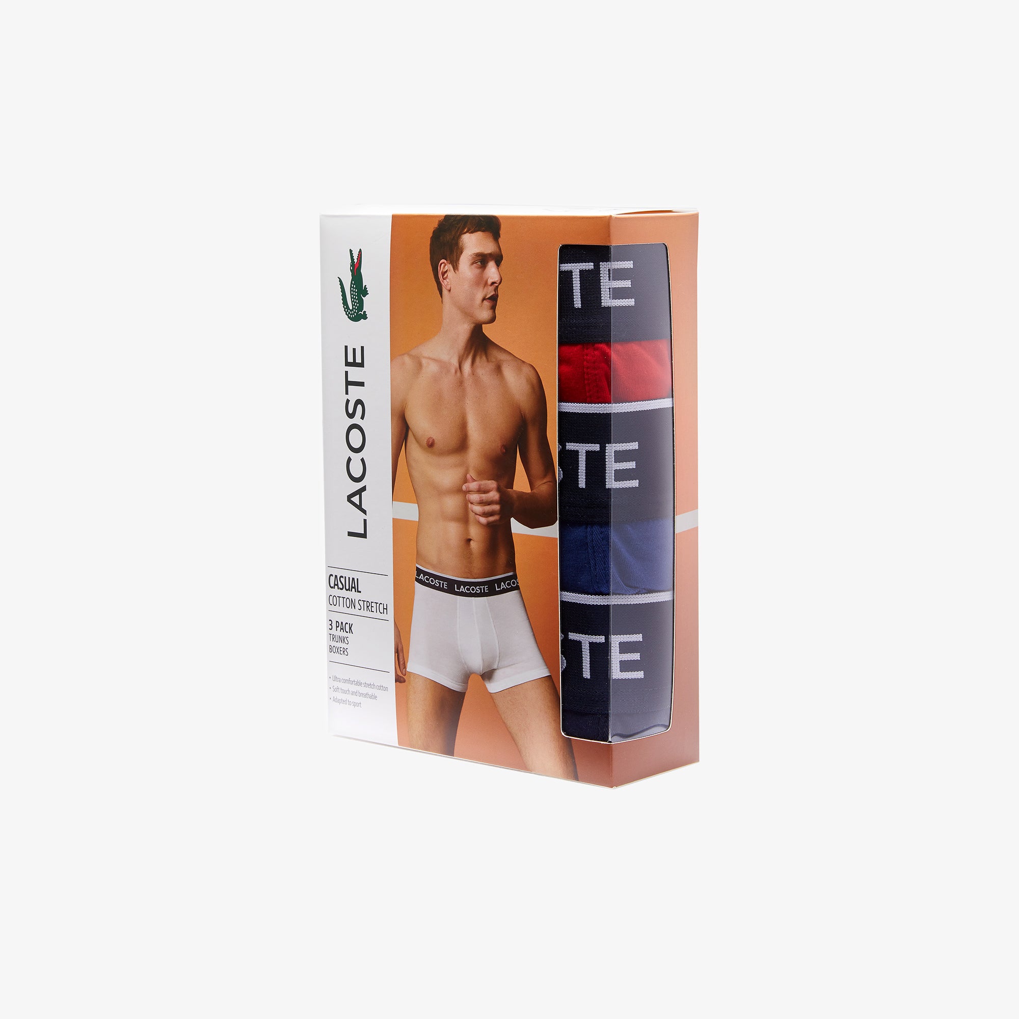 Boxer court - Marine & Rouge-Methylene
