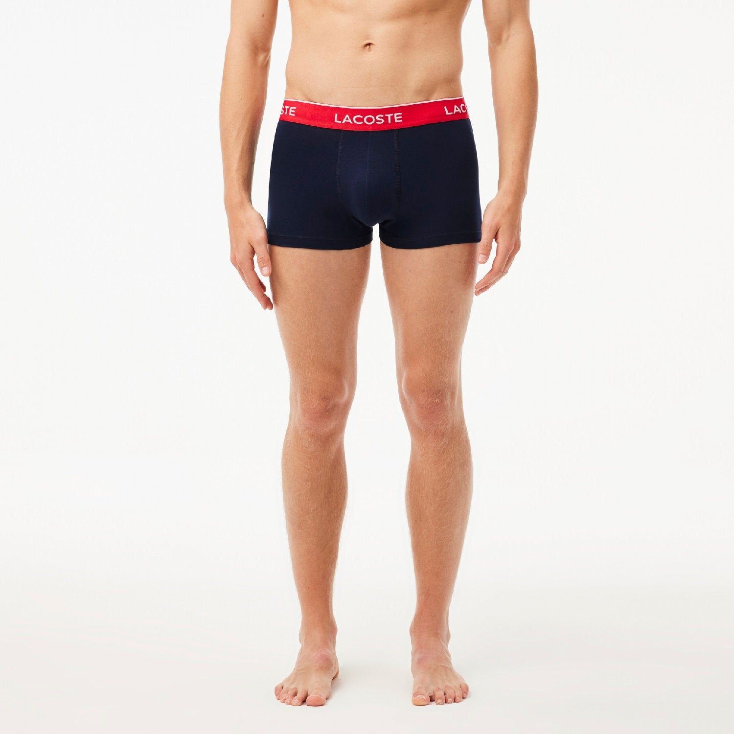 Lot de 3 boxers courts avec ceinture siglée - Marine & Vert Rouge