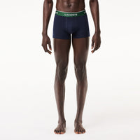 Lot de 3 boxers courts avec ceinture siglée - Marine & Vert Rouge