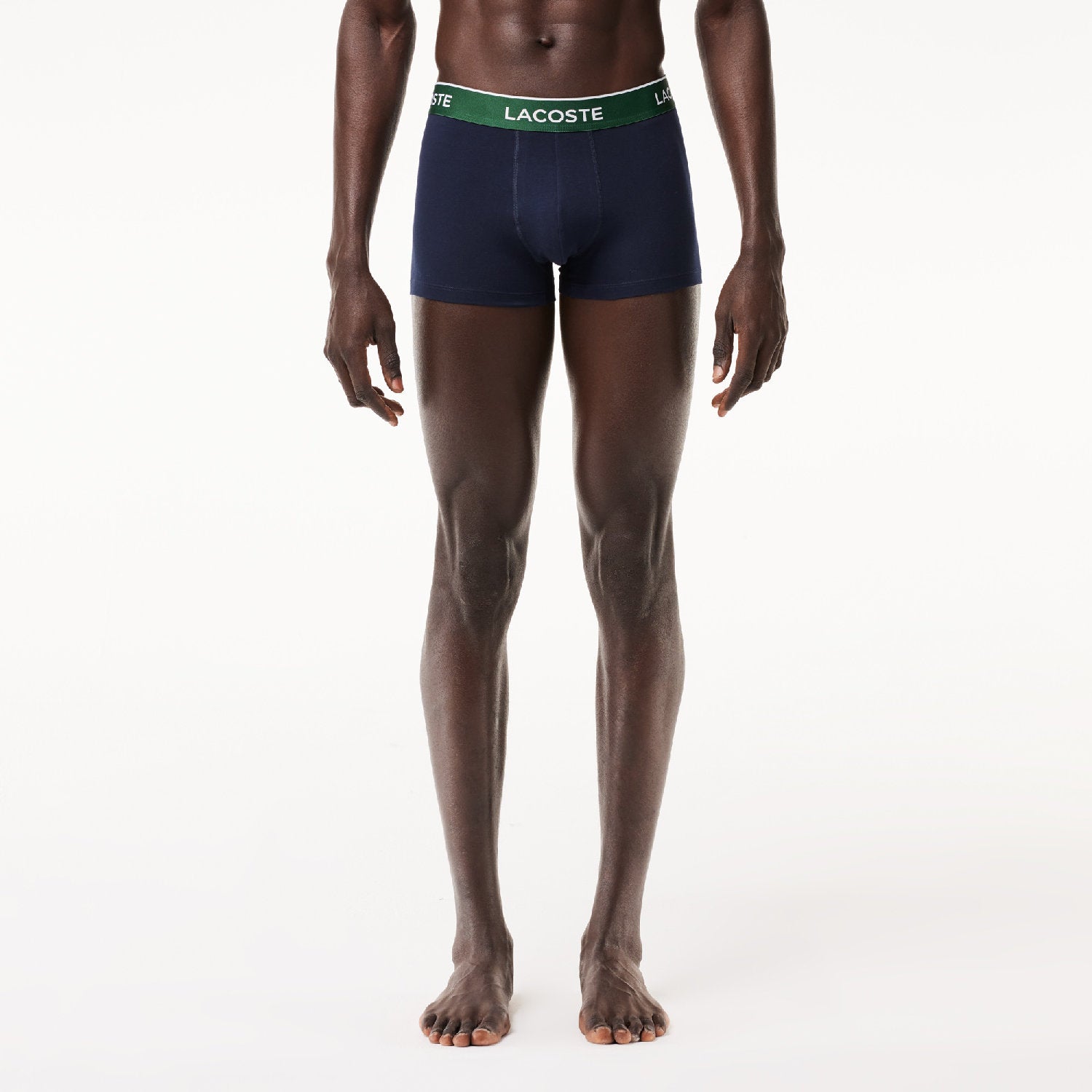 Lot de 3 boxers courts avec ceinture siglée - Marine & Vert Rouge