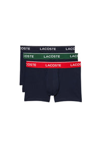 Lot de 3 boxers courts avec ceinture siglée - Marine & Vert Rouge