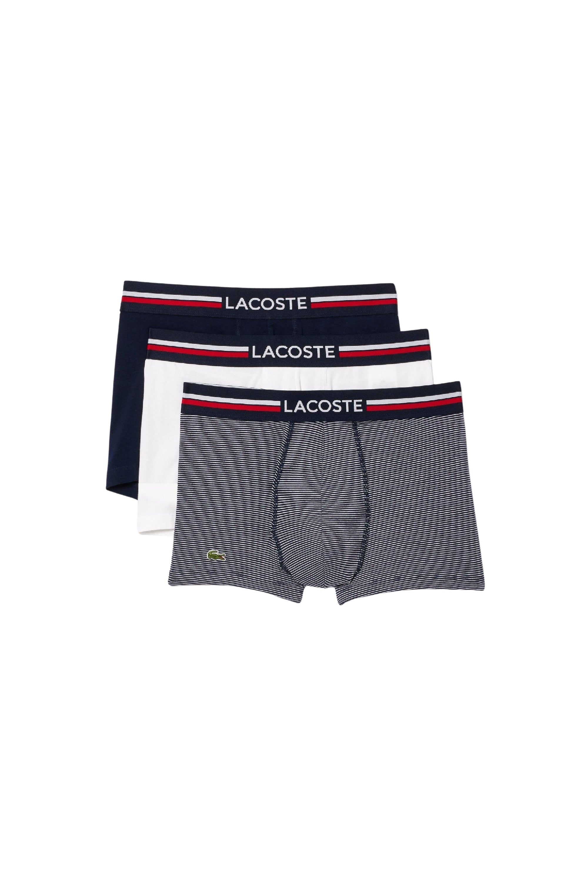 Lot de 3 boxers avec logo - Marine & Blanc
