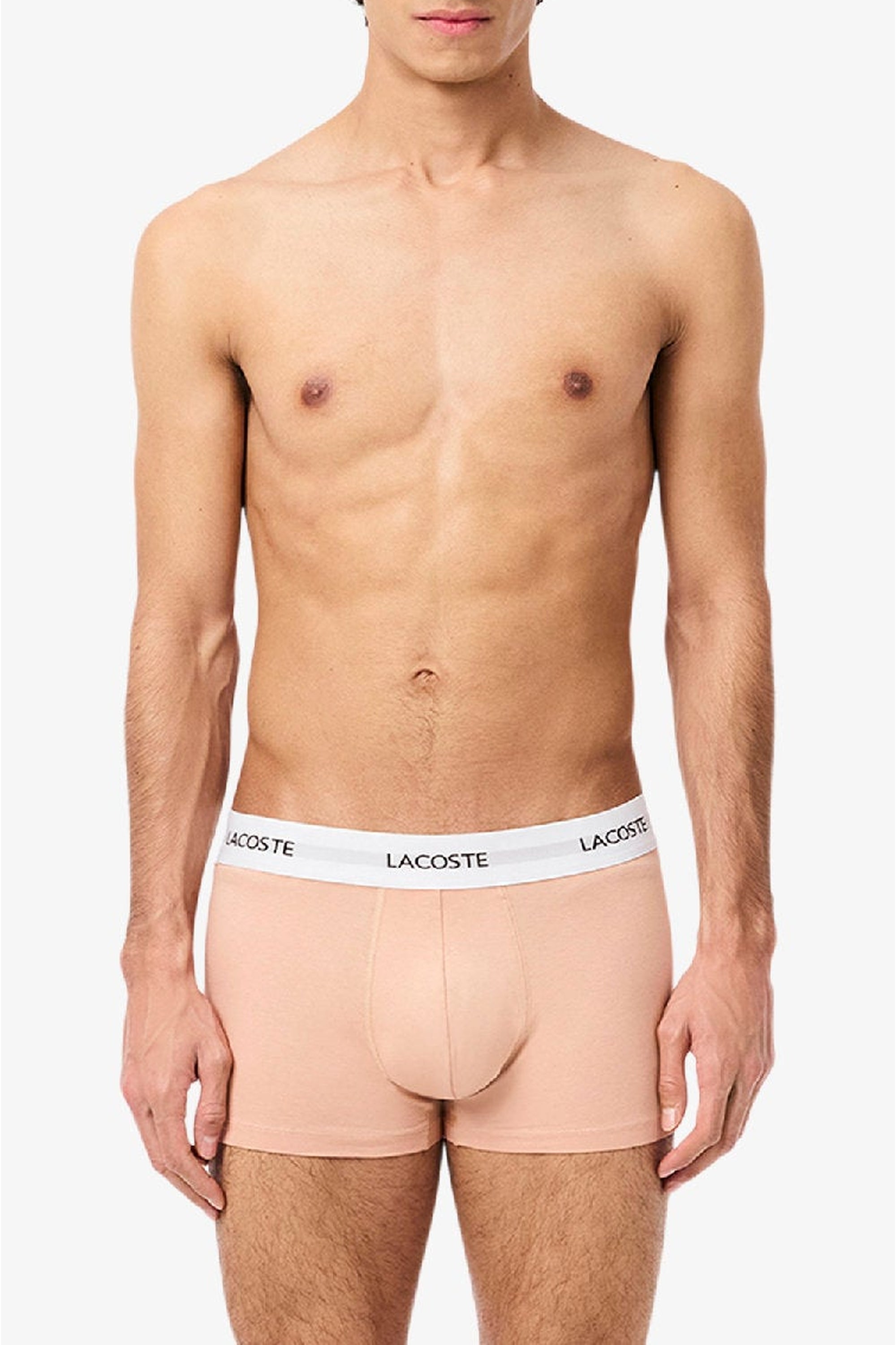 Set of 3 short stretch boxer shorts - Latte & Piste Iberis
