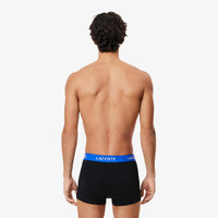 Set of 3 boxer shorts with branded piqué waistband - Black & Marina
