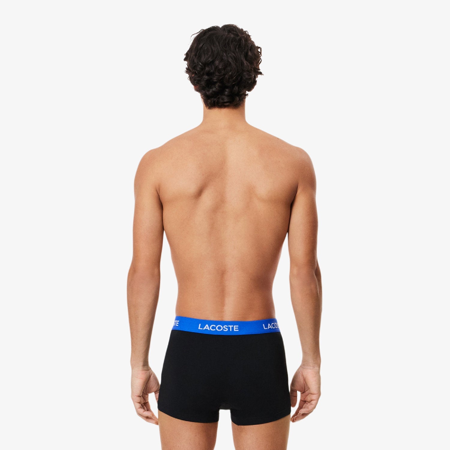 Lot de 3 boxers courts avec ceinture siglée en piqué - Noir & Marina