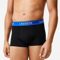Lot de 3 boxers courts avec ceinture siglée en piqué - Noir & Marina