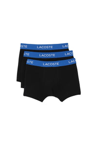 Lot de 3 boxers courts avec ceinture siglée en piqué - Noir & Marina