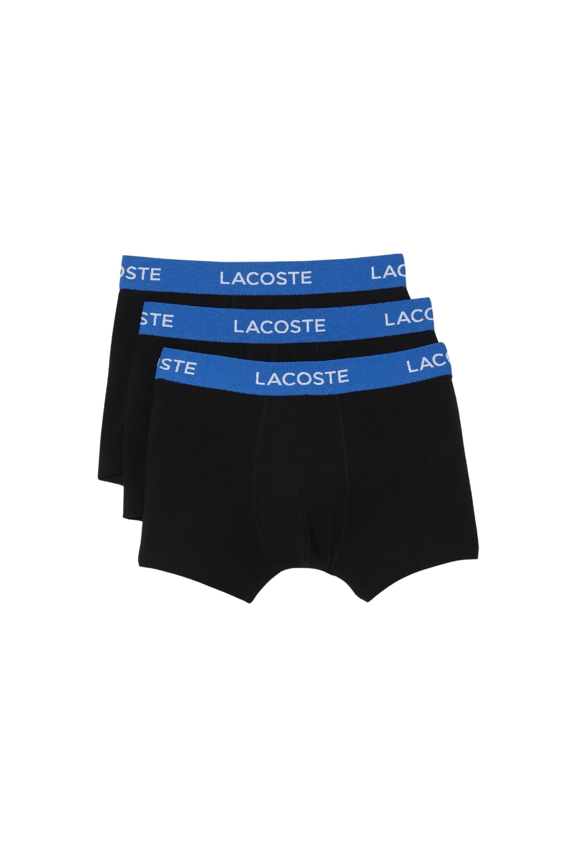 Lot de 3 boxers courts avec ceinture siglée en piqué - Noir & Marina