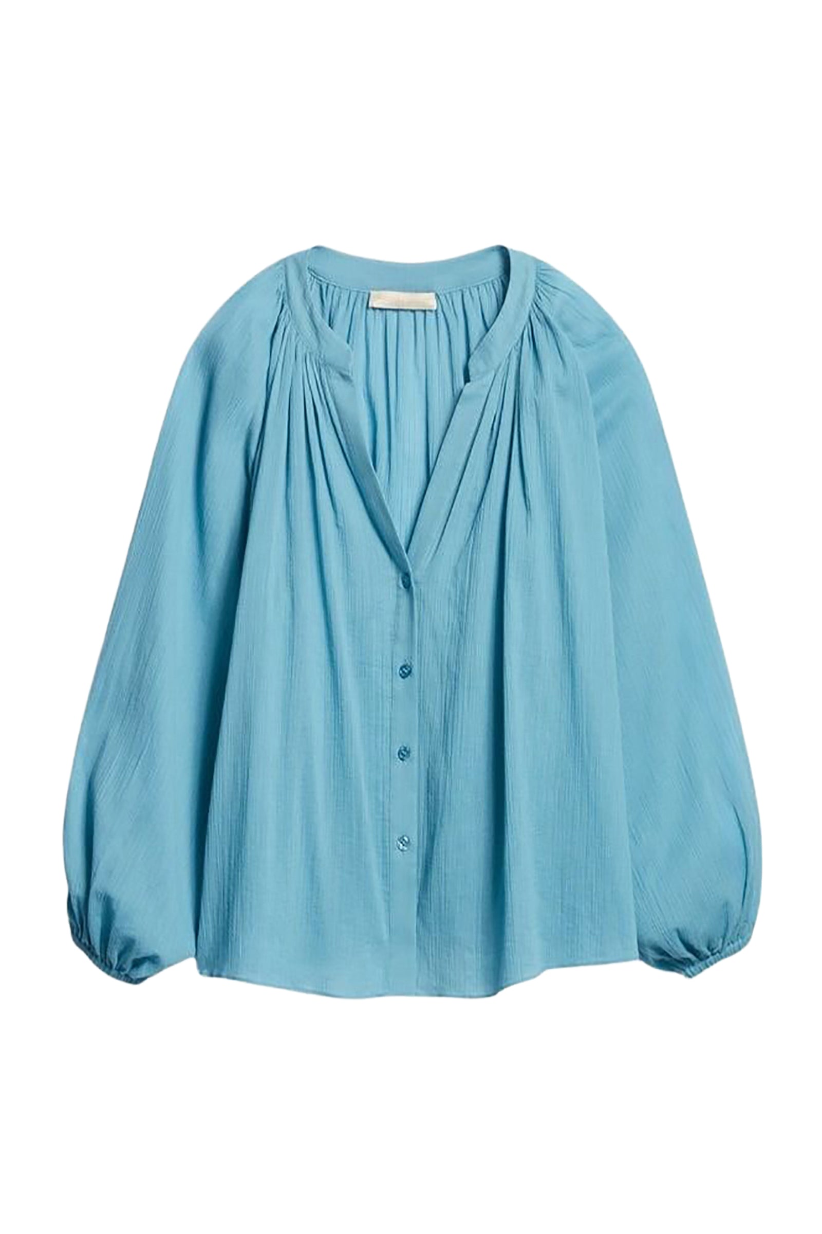 Blouse à col rond Edme - Bleu Horizon