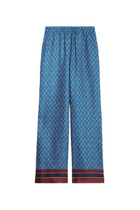 Pantalon Fredo en soie mélangée - Marine