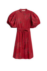 Robe midi Flora - Cerise