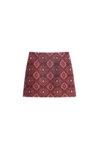 Fall cotton skirt - Multicolored & Pink
