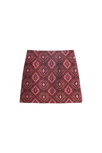 RECO : 80 // Jupe Fall en coton - Multicolore & Rose
