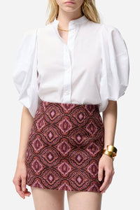 RECO : 80 // Jupe Fall en coton - Multicolore & Rose