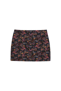 RECO : 70 // Jupe Tolmia en coton - Noir & Multicolore